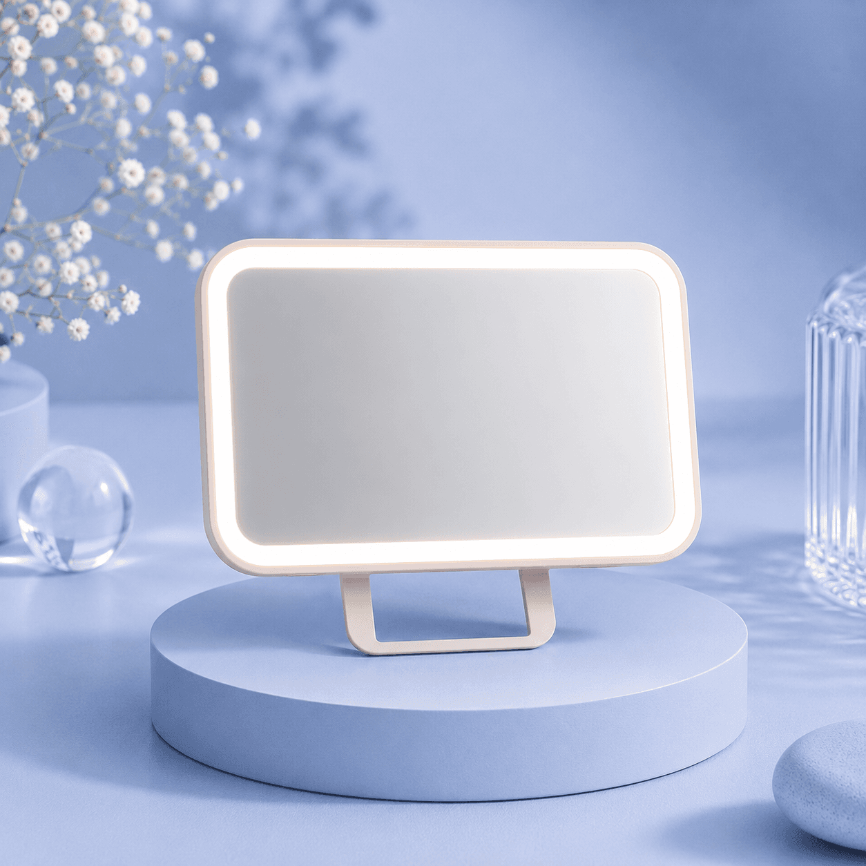 Rotate360 Car Mirror — Espelho de Sol LED com Rotação Total